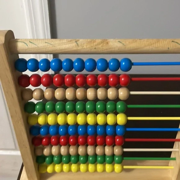 Melissa & Doug Abacus - Classic Wooden Educational Counting Toy With 100 Beads - Picture 3 of 4